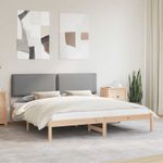 Casa si Gradina - Mobilier - Paturi si accesorii - Paturi - Cadru de pat cu tablie tapitata Gri deschis 180 x 200 cm - Infinity.ro