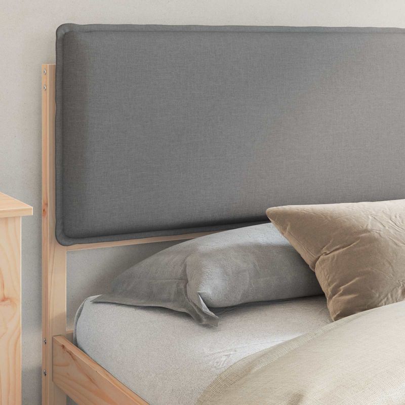 Casa si Gradina - Mobilier - Paturi si accesorii - Paturi - Cadru de pat cu tablie tapitata Gri deschis 180 x 200 cm - Infinity.ro