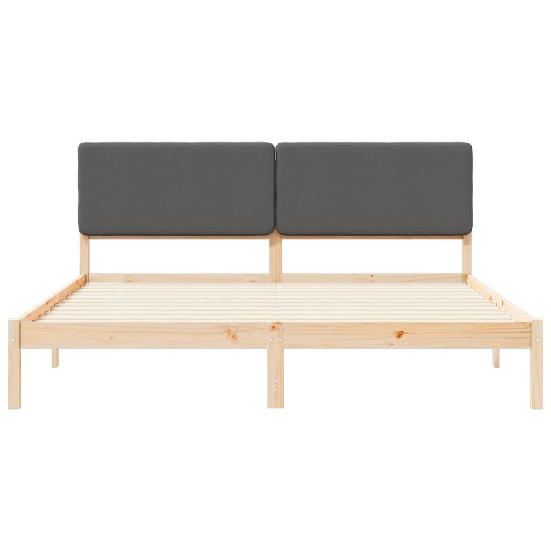 Casa si Gradina - Mobilier - Paturi si accesorii - Paturi - Cadru de pat cu tablie tapitata Gri inchis 180 x 200 cm - Infinity.ro