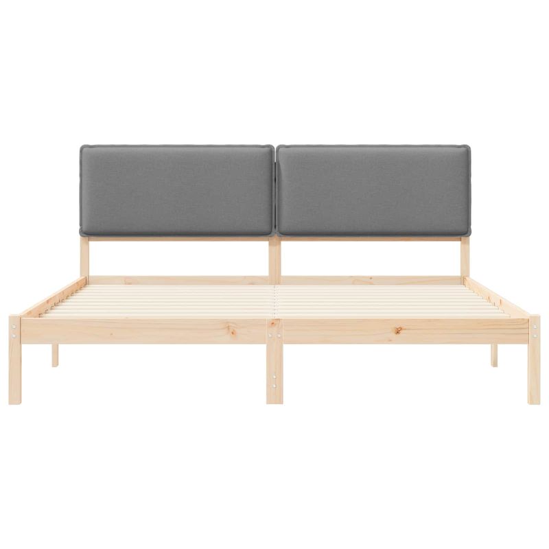 Casa si Gradina - Mobilier - Paturi si accesorii - Paturi - Cadru de pat cu tablie tapitata Gri deschis 180 x 200 cm - Infinity.ro