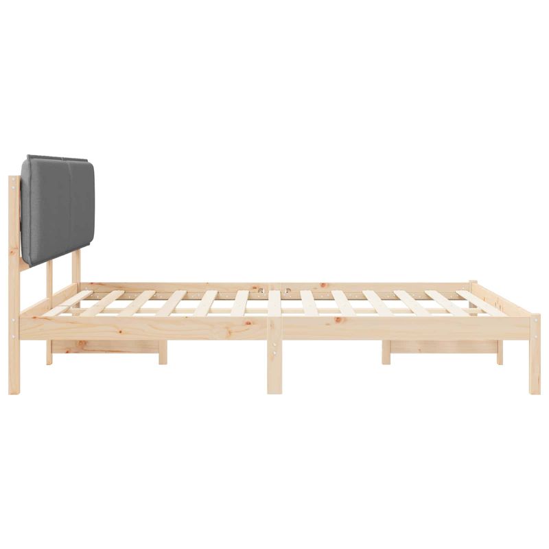 Casa si Gradina - Mobilier - Paturi si accesorii - Paturi - Cadru de pat cu tablie tapitata Gri deschis 180 x 200 cm - Infinity.ro