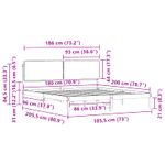Casa si Gradina - Mobilier - Paturi si accesorii - Paturi - Cadru de pat cu tablie tapitata Gri deschis 180 x 200 cm - Infinity.ro