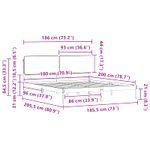 Casa si Gradina - Mobilier - Paturi si accesorii - Paturi - Cadru de pat cu tablie tapitata Gri inchis 180 x 200 cm - Infinity.ro