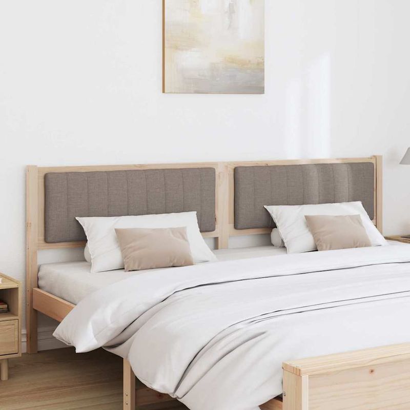 Casa si Gradina - Mobilier - Paturi si accesorii - Accesorii paturi - Tablie de pat tapitata cu Tablie de pat Maro 200 cm Lemn de pin masiv - Infinity.ro