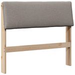 Casa si Gradina - Mobilier - Paturi si accesorii - Accesorii paturi - Tablie de pat tapitata Gri taupe 100 cm Lemn de pin masiv - Infinity.ro
