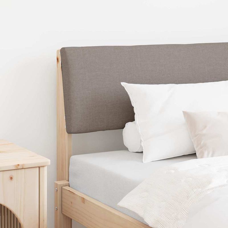 Casa si Gradina - Mobilier - Paturi si accesorii - Accesorii paturi - Tablie de pat tapitata Gri taupe 100 cm Lemn de pin masiv - Infinity.ro