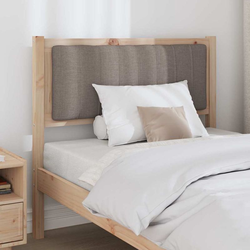 Casa si Gradina - Mobilier - Paturi si accesorii - Accesorii paturi - Tablie de pat tapitata cu Tablie de pat Maro 90 cm Lemn de pin masiv - Infinity.ro