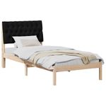 Casa si Gradina - Mobilier - Paturi si accesorii - Paturi - Cadru de pat cu tablie tapitata cu headboard Maro 90 x 200 cm - Infinity.ro