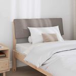 Casa si Gradina - Mobilier - Paturi si accesorii - Accesorii paturi - Tablie de pat tapitata Gri taupe 100 cm Lemn de pin masiv - Infinity.ro