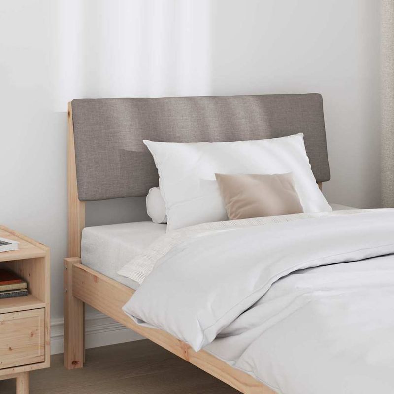 Casa si Gradina - Mobilier - Paturi si accesorii - Accesorii paturi - Tablie de pat tapitata Gri taupe 100 cm Lemn de pin masiv - Infinity.ro