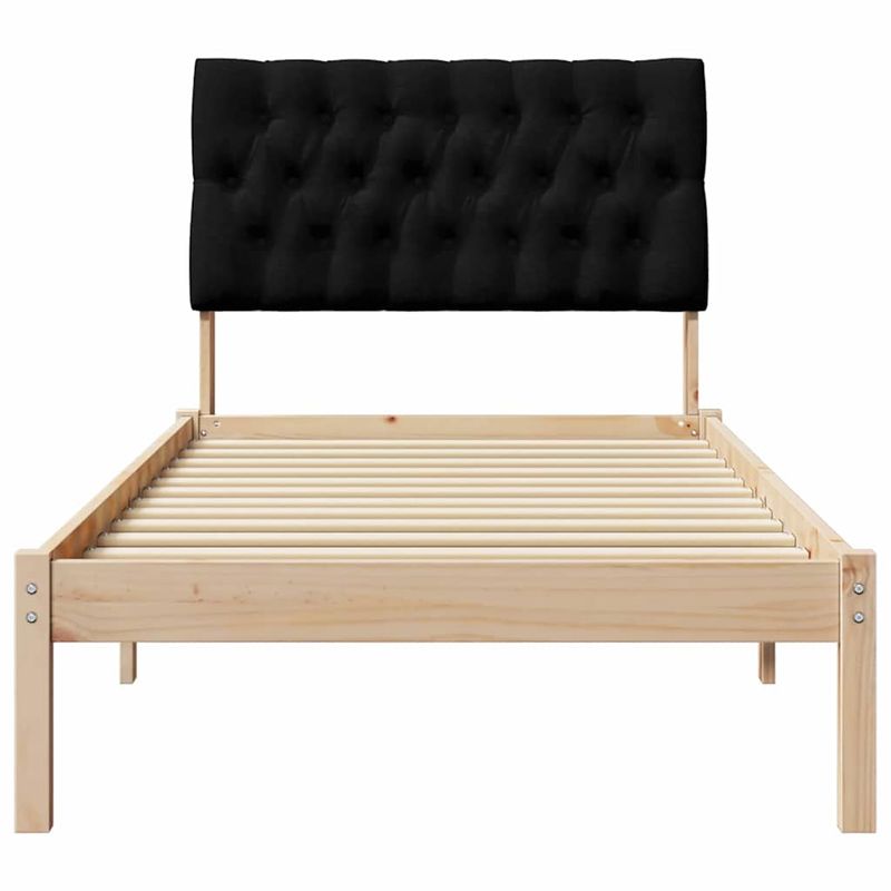 Casa si Gradina - Mobilier - Paturi si accesorii - Paturi - Cadru de pat cu tablie tapitata cu headboard Maro 90 x 200 cm - Infinity.ro