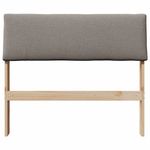 Casa si Gradina - Mobilier - Paturi si accesorii - Accesorii paturi - Tablie de pat tapitata Gri taupe 100 cm Lemn de pin masiv - Infinity.ro