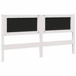 Casa si Gradina - Mobilier - Paturi si accesorii - Accesorii paturi - Tablie de pat tapitata cu Tablie de pat Alb 150 cm Lemn de pin masiv - Infinity.ro