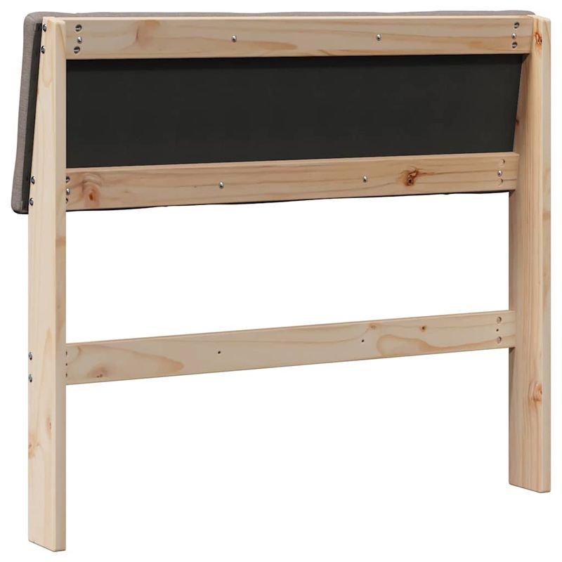 Casa si Gradina - Mobilier - Paturi si accesorii - Accesorii paturi - Tablie de pat tapitata Gri taupe 100 cm Lemn de pin masiv - Infinity.ro