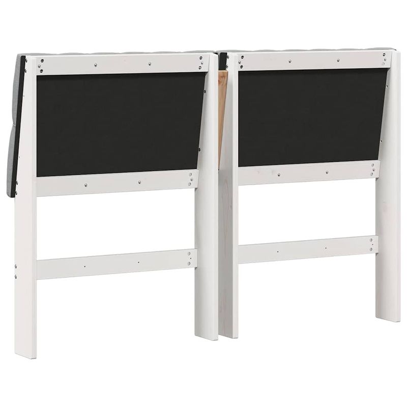 Casa si Gradina - Mobilier - Paturi si accesorii - Accesorii paturi - Tablie de pat tapitata Gri deschis 150 cm Lemn de pin masiv - Infinity.ro