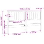 Casa si Gradina - Mobilier - Paturi si accesorii - Accesorii paturi - Tablie de pat tapitata cu Tablie de pat Alb 150 cm Lemn de pin masiv - Infinity.ro