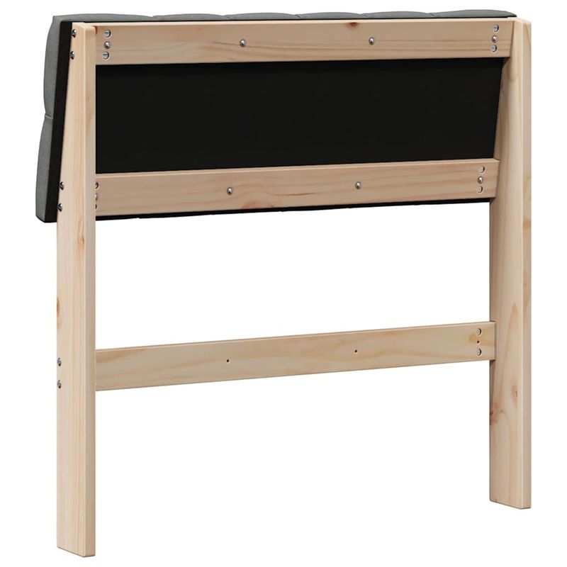 Casa si Gradina - Mobilier - Paturi si accesorii - Accesorii paturi - Tablie de pat tapitata Gri inchis 75 cm Lemn de pin masiv - Infinity.ro