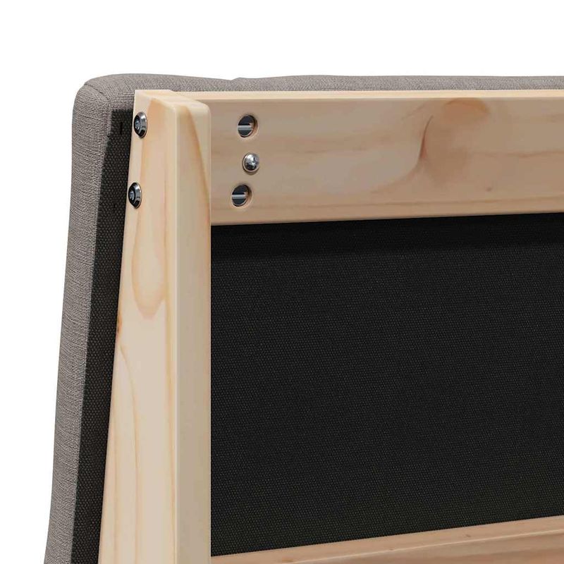 Casa si Gradina - Mobilier - Paturi si accesorii - Accesorii paturi - Tablie de pat tapitata Gri taupe 100 cm Lemn de pin masiv - Infinity.ro