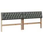 Casa si Gradina - Mobilier - Paturi si accesorii - Accesorii paturi - Tablie de pat tapitata Gri inchis 200 cm Lemn de pin masiv - Infinity.ro