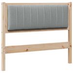 Casa si Gradina - Mobilier - Paturi si accesorii - Accesorii paturi - Tablie de pat tapitata Gri deschis 100 cm Lemn de pin masiv - Infinity.ro