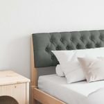 Casa si Gradina - Mobilier - Paturi si accesorii - Accesorii paturi - Tablie de pat tapitata Gri inchis 200 cm Lemn de pin masiv - Infinity.ro