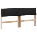 Casa si Gradina - Mobilier - Paturi si accesorii - Accesorii paturi - Tablie de pat tapitata Negru 160 cm Lemn de pin masiv - Infinity.ro