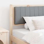Casa si Gradina - Mobilier - Paturi si accesorii - Accesorii paturi - Tablie de pat tapitata Gri deschis 100 cm Lemn de pin masiv - Infinity.ro