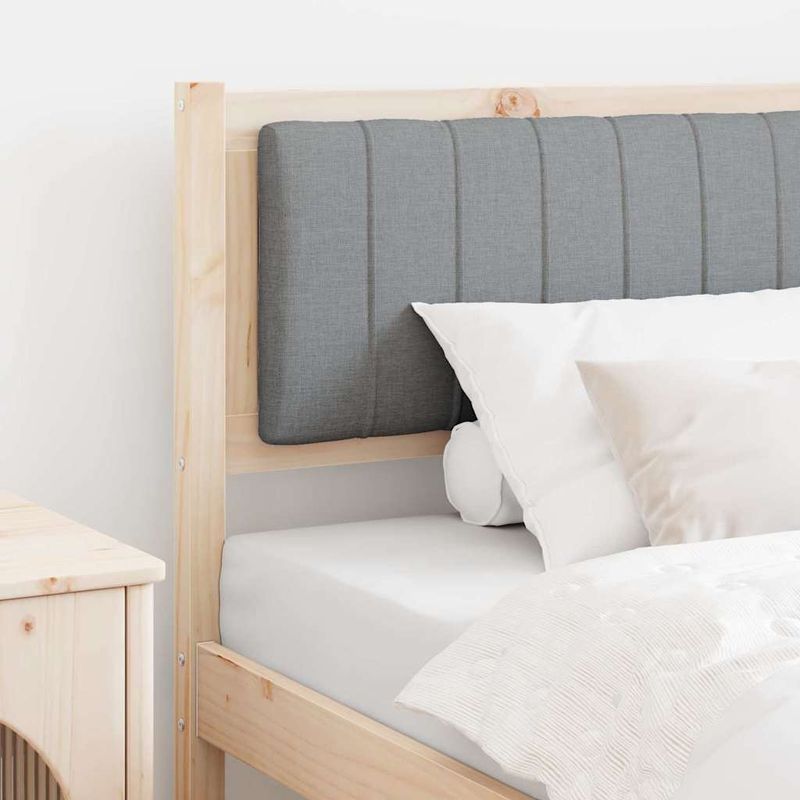 Casa si Gradina - Mobilier - Paturi si accesorii - Accesorii paturi - Tablie de pat tapitata Gri deschis 100 cm Lemn de pin masiv - Infinity.ro