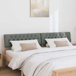 Casa si Gradina - Mobilier - Paturi si accesorii - Accesorii paturi - Tablie de pat tapitata Gri inchis 200 cm Lemn de pin masiv - Infinity.ro