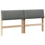 Casa si Gradina - Mobilier - Paturi si accesorii - Accesorii paturi - Tablie de pat tapitata Gri inchis 150 cm Lemn de pin masiv - Infinity.ro