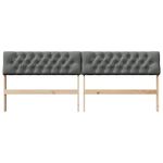Casa si Gradina - Mobilier - Paturi si accesorii - Accesorii paturi - Tablie de pat tapitata Gri inchis 200 cm Lemn de pin masiv - Infinity.ro
