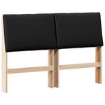 Casa si Gradina - Mobilier - Paturi si accesorii - Accesorii paturi - Tablie de pat tapitata Negru 140 cm Lemn de pin masiv - Infinity.ro