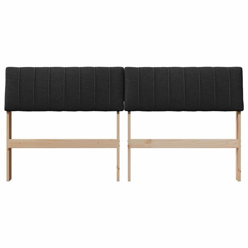 Casa si Gradina - Mobilier - Paturi si accesorii - Accesorii paturi - Tablie de pat tapitata Negru 160 cm Lemn de pin masiv - Infinity.ro