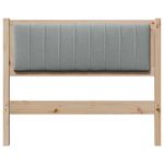 Casa si Gradina - Mobilier - Paturi si accesorii - Accesorii paturi - Tablie de pat tapitata Gri deschis 100 cm Lemn de pin masiv - Infinity.ro