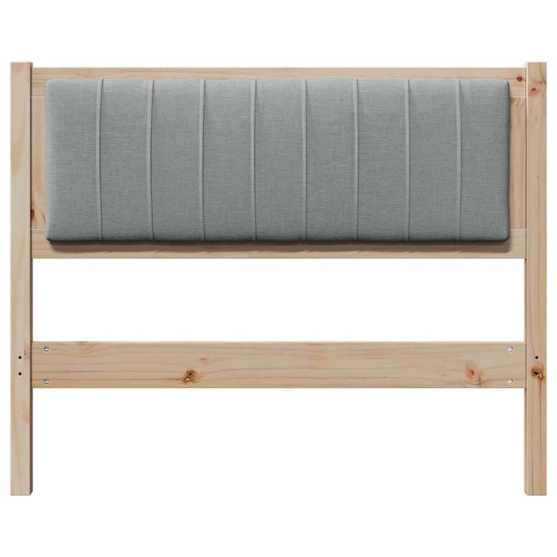 Casa si Gradina - Mobilier - Paturi si accesorii - Accesorii paturi - Tablie de pat tapitata Gri deschis 100 cm Lemn de pin masiv - Infinity.ro