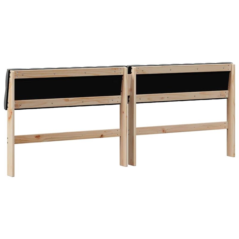 Casa si Gradina - Mobilier - Paturi si accesorii - Accesorii paturi - Tablie de pat tapitata Gri inchis 200 cm Lemn de pin masiv - Infinity.ro