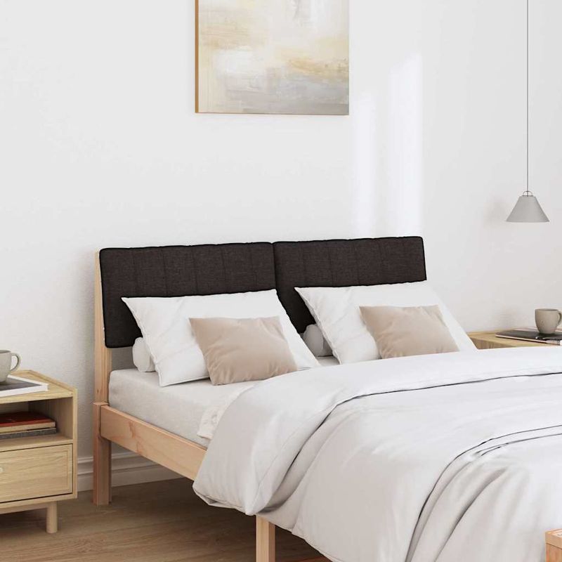 Casa si Gradina - Mobilier - Paturi si accesorii - Accesorii paturi - Tablie de pat tapitata Negru 120 cm Lemn de pin masiv - Infinity.ro