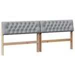 Casa si Gradina - Mobilier - Paturi si accesorii - Accesorii paturi - Tablie de pat tapitata Gri deschis 200 cm Lemn de pin masiv - Infinity.ro