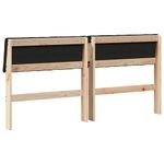 Casa si Gradina - Mobilier - Paturi si accesorii - Accesorii paturi - Tablie de pat tapitata Negru 160 cm Lemn de pin masiv - Infinity.ro