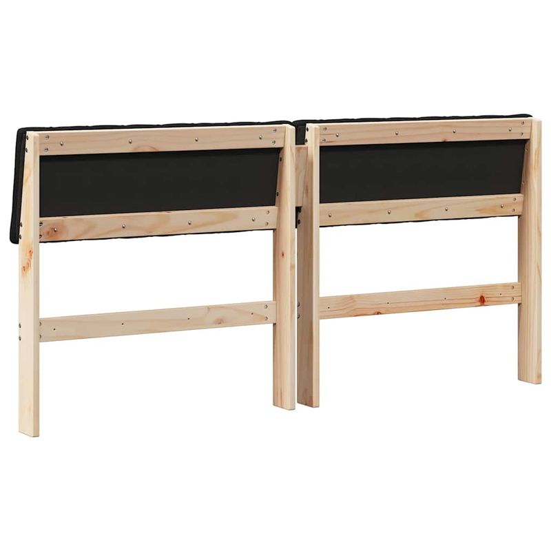 Casa si Gradina - Mobilier - Paturi si accesorii - Accesorii paturi - Tablie de pat tapitata Negru 160 cm Lemn de pin masiv - Infinity.ro