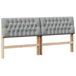 Casa si Gradina - Mobilier - Paturi si accesorii - Accesorii paturi - Tablie de pat tapitata Gri deschis 180 cm Lemn de pin masiv - Infinity.ro