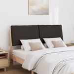 Casa si Gradina - Mobilier - Paturi si accesorii - Accesorii paturi - Tablie de pat tapitata Negru 140 cm Lemn de pin masiv - Infinity.ro