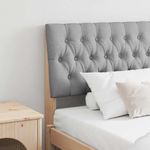 Casa si Gradina - Mobilier - Paturi si accesorii - Accesorii paturi - Tablie de pat tapitata Gri deschis 180 cm Lemn de pin masiv - Infinity.ro