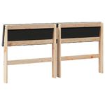Casa si Gradina - Mobilier - Paturi si accesorii - Accesorii paturi - Tablie de pat tapitata Gri inchis 150 cm Lemn de pin masiv - Infinity.ro