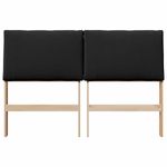 Casa si Gradina - Mobilier - Paturi si accesorii - Accesorii paturi - Tablie de pat tapitata Negru 140 cm Lemn de pin masiv - Infinity.ro