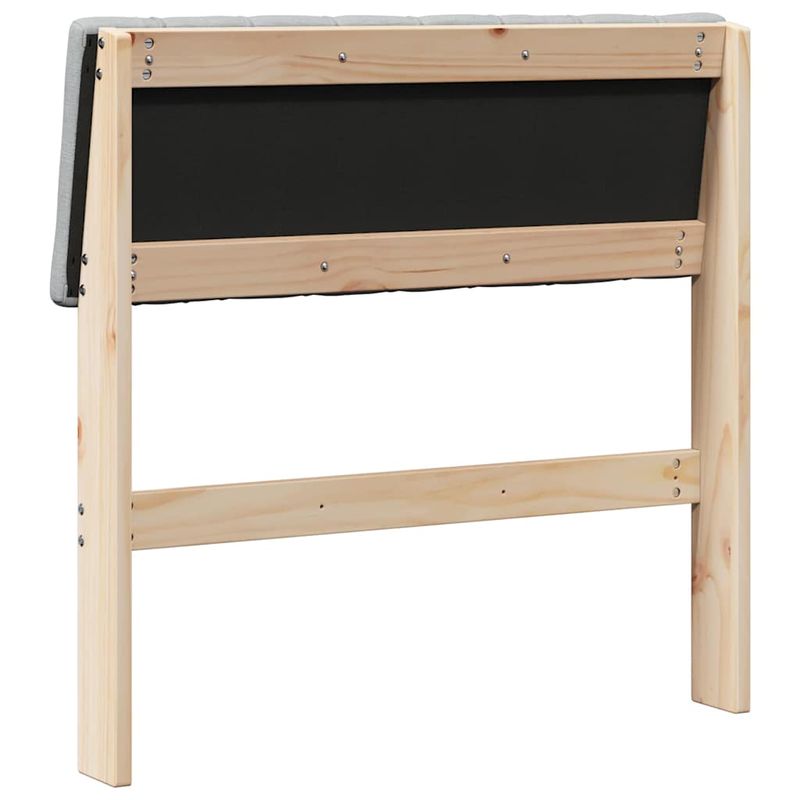 Casa si Gradina - Mobilier - Paturi si accesorii - Accesorii paturi - Tablie de pat tapitata Gri deschis 75 cm Lemn de pin masiv - Infinity.ro