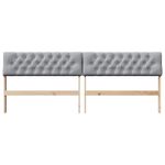 Casa si Gradina - Mobilier - Paturi si accesorii - Accesorii paturi - Tablie de pat tapitata Gri deschis 200 cm Lemn de pin masiv - Infinity.ro
