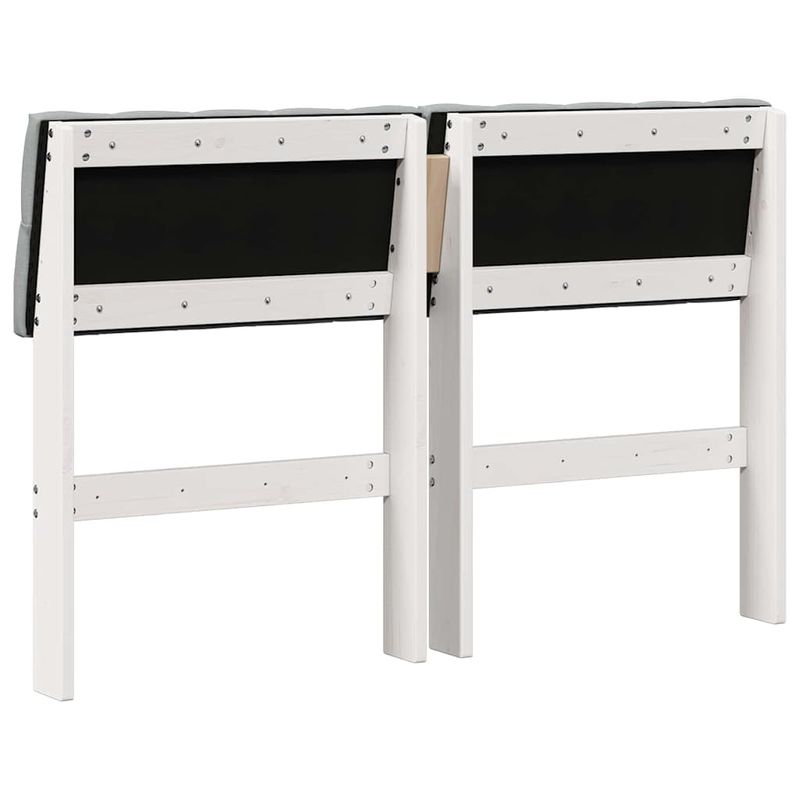 Casa si Gradina - Mobilier - Paturi si accesorii - Accesorii paturi - Tablie de pat tapitata Gri deschis 120 cm Lemn de pin masiv - Infinity.ro