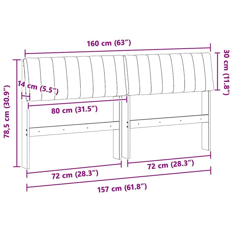 Casa si Gradina - Mobilier - Paturi si accesorii - Accesorii paturi - Tablie de pat tapitata Negru 160 cm Lemn de pin masiv - Infinity.ro