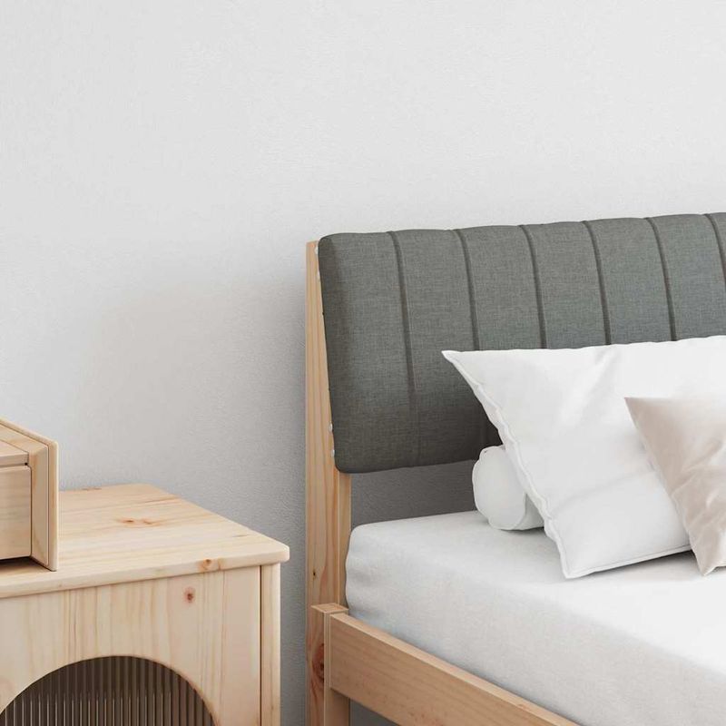 Casa si Gradina - Mobilier - Paturi si accesorii - Accesorii paturi - Tablie de pat tapitata Gri inchis 180 cm Lemn de pin masiv - Infinity.ro